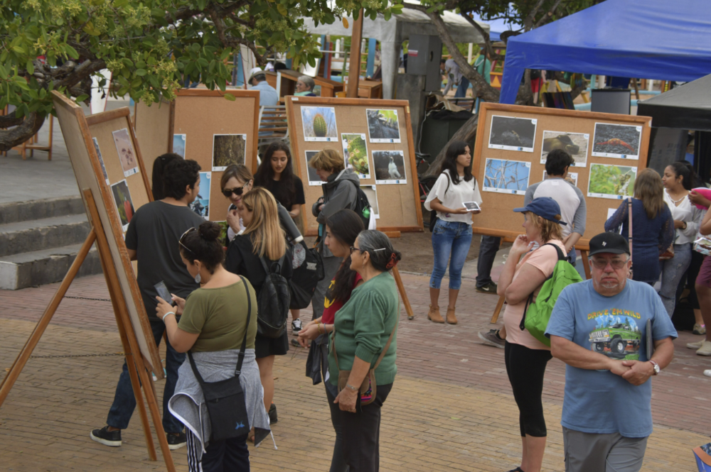 Figure 12. The “Galapagos: 40 Years of Heritage” photo exhibit. Photo: Diego Bermeo