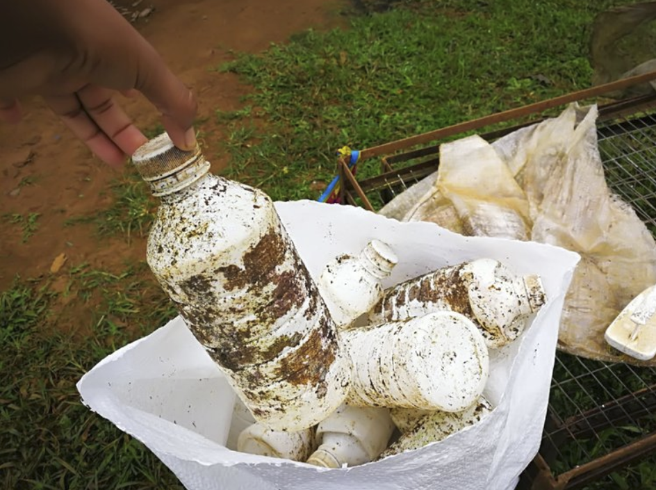 Figure 5. Agrochemical containers collected during the Clean Fields Minga.